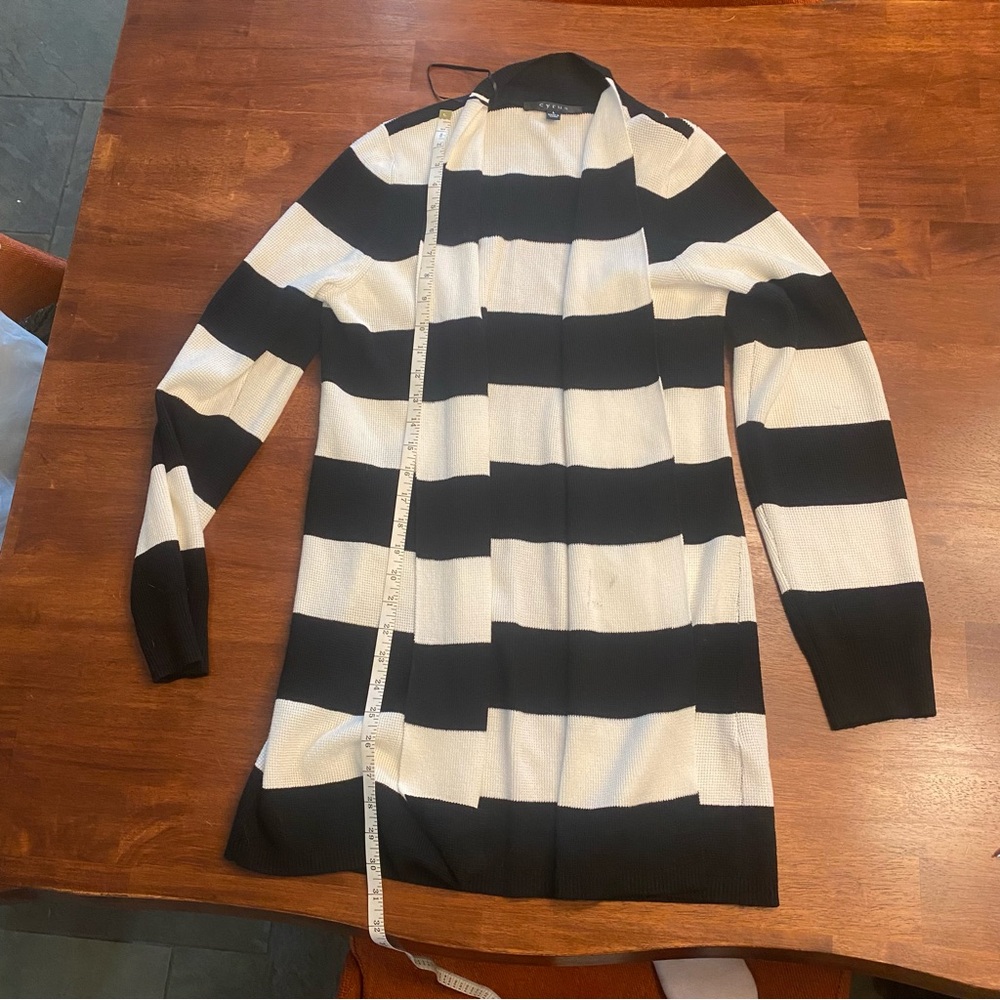 Cyrus Bold Black and White Striped Sweater